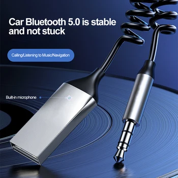 Беспроводной Передатчик 2 В 1 Bluetooth 5,0 Приемник С Разъемом От USB до 3,5 мм Автомобильный Музыкальный Аудио AUX Автомобильный Bluetooth Адаптер Комплект Громкой Связи