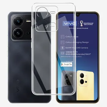 Для vivo V25E 4G Case 6,44-дюймовый Прозрачный Силиконовый Мягкий Чехол из ТПУ Для телефона vivo V25e 4G Funda Для Vivo V25e Прозрачный Чехол