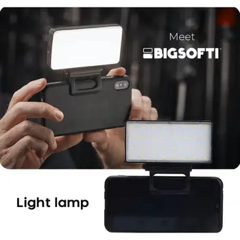 Мини-светодиодная лампа для видеосъемки, портативная заполняющая лампа, встроенный аккумулятор для студийной фотокамеры / мобильного телефона, мини-светодиодная лампа для видеосъемки, мигает Изображение 1
