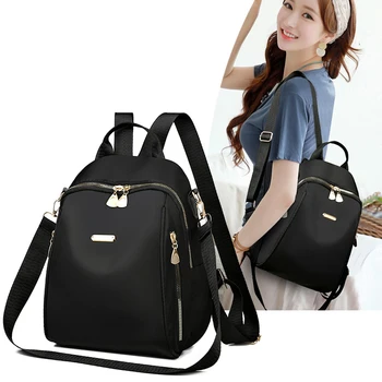 Новые женские рюкзаки, вместительный водонепроницаемый рюкзак для колледжа, модные женские школьные сумки для ноутбука, школьные черные сумки для путешествий для девочек