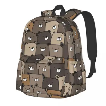 Рюкзак с рисунком Медведей, Милые Животные, Модные Забавные рюкзаки для мальчиков и девочек, велосипедные Большие Школьные сумки, Дизайнерский рюкзак